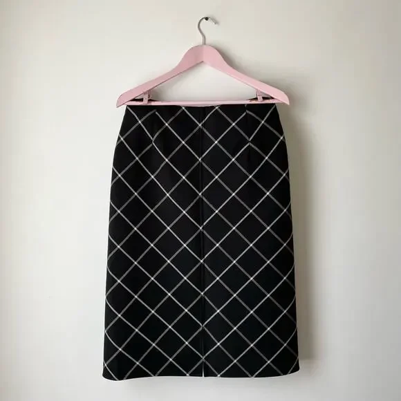 Rag & Bone Windowpane Print Skirt Size 6 - Picture 2 of 8